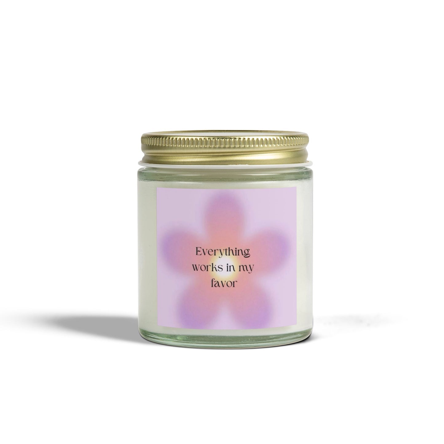 EVERYTHING WORKS IN MY FAVOR Scented Candles, Coconut Apricot Wax (4oz, 9oz)