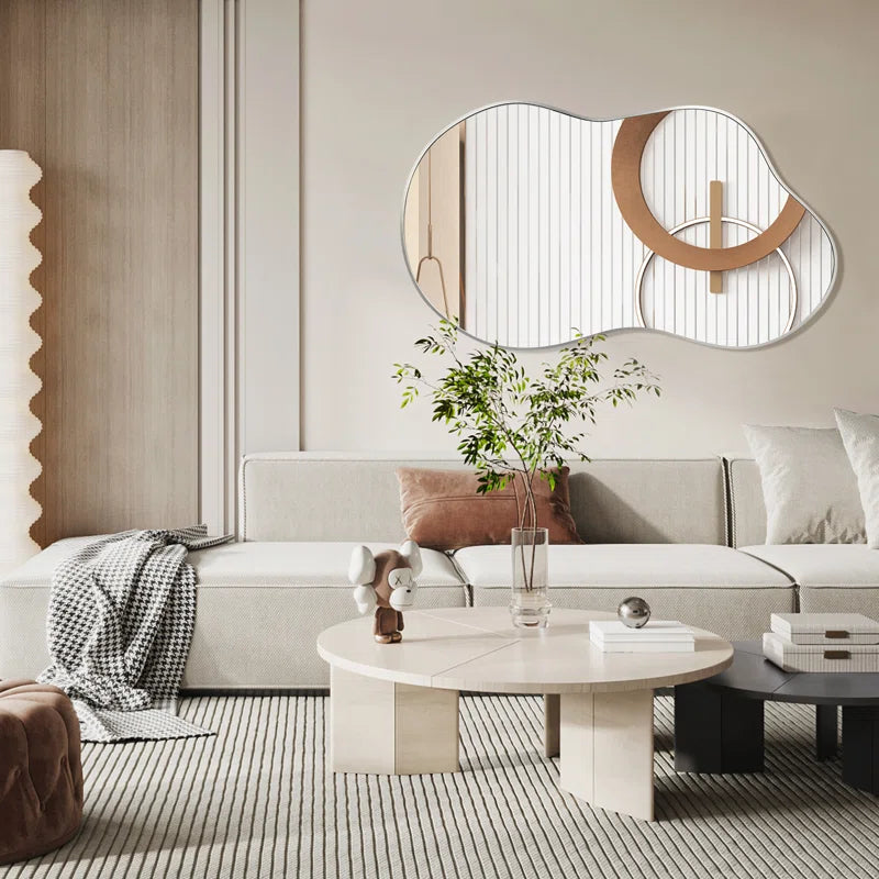 Glayds Metal Asymmetrical Wall Mirror