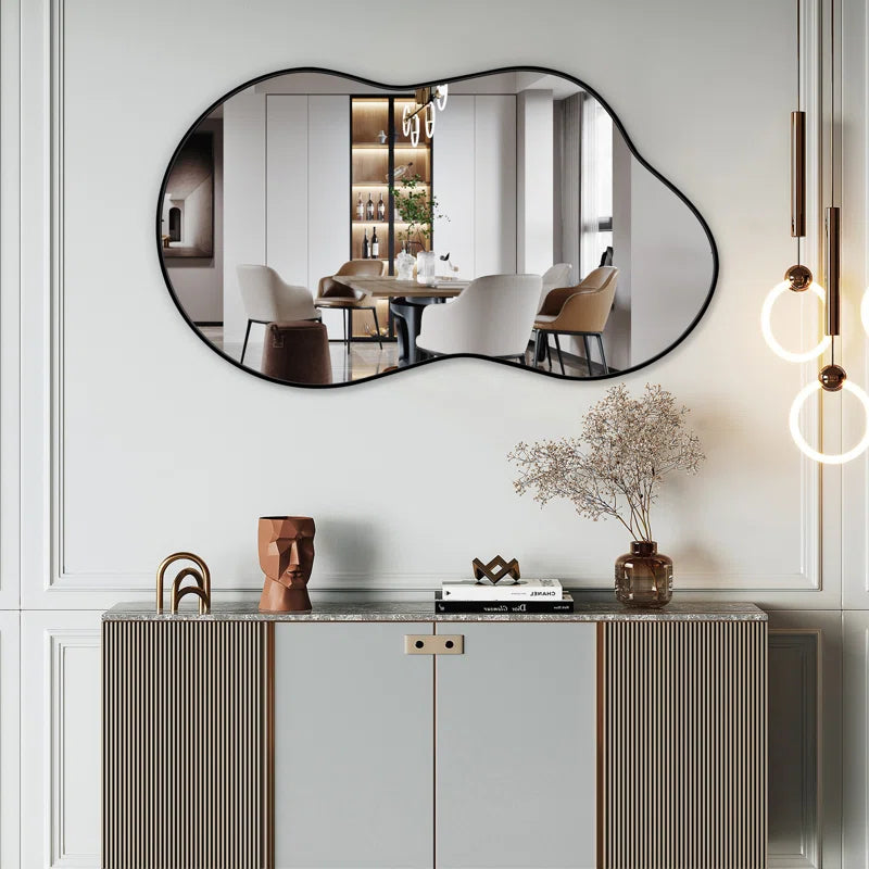 Glayds Metal Asymmetrical Wall Mirror