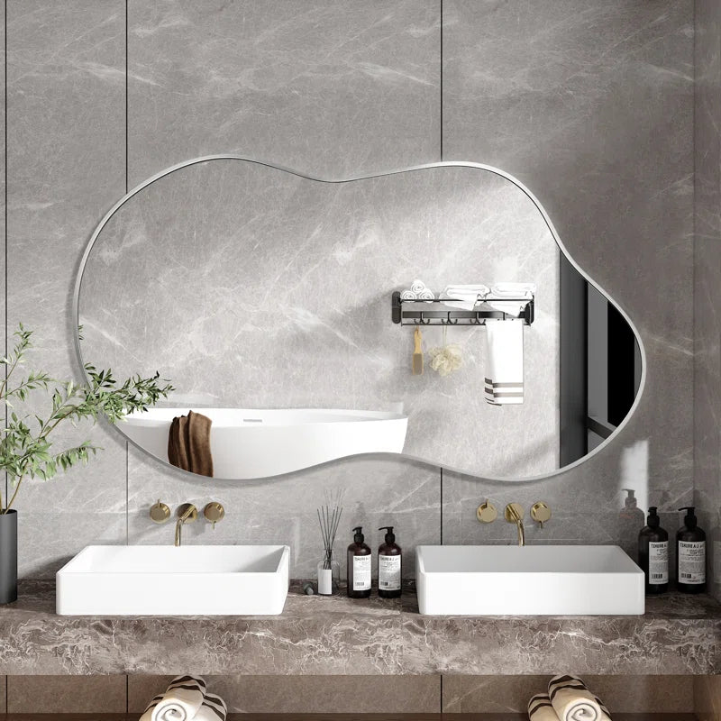 Glayds Metal Asymmetrical Wall Mirror