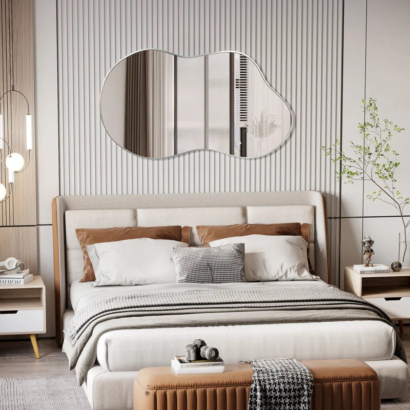 Glayds Metal Asymmetrical Wall Mirror