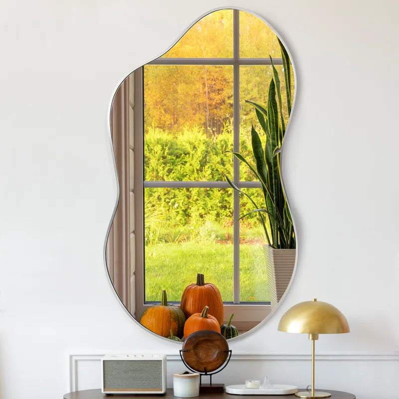 Glayds Metal Asymmetrical Wall Mirror
