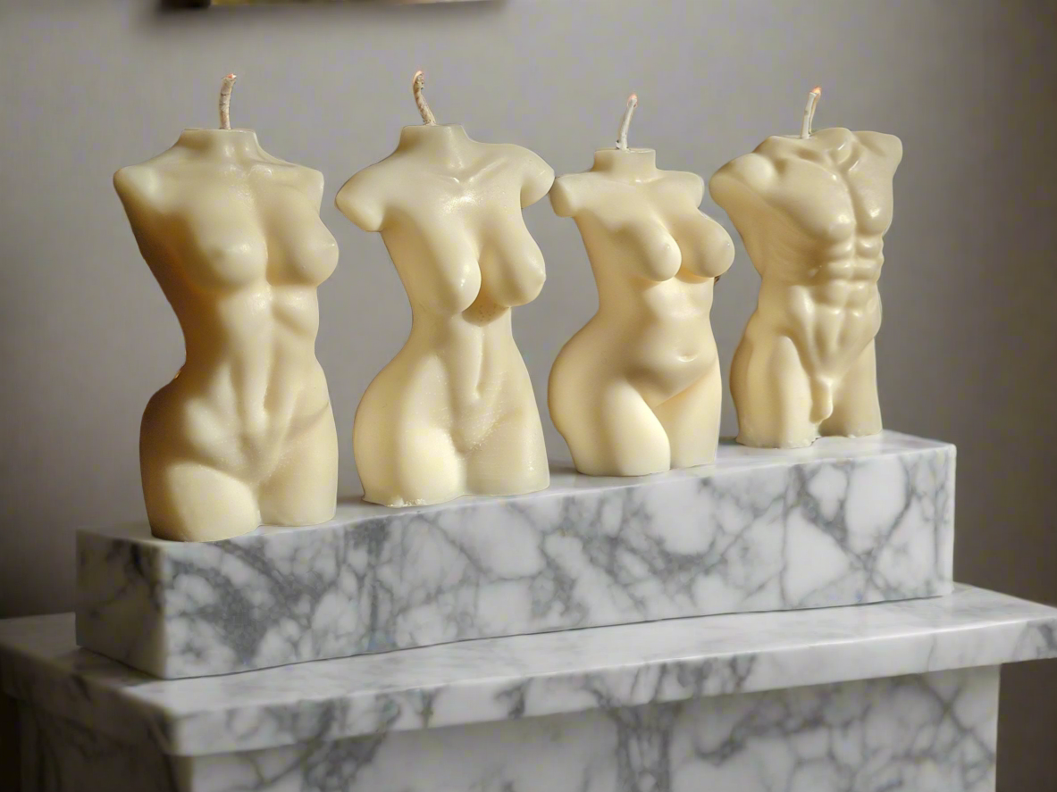 Female Body Candles, Male Body, Curvy, Candle, Torso Candle, Soy Wax Candles, Pregnant Candle | Vegan Candle | Decor Candle | Home Decor