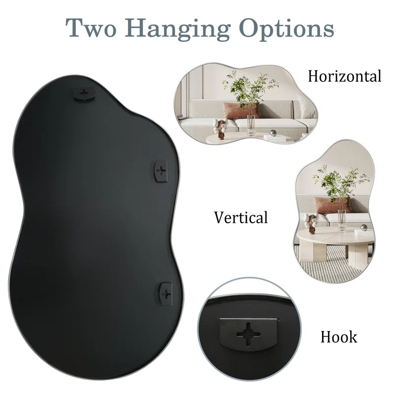 Glayds Metal Asymmetrical Wall Mirror