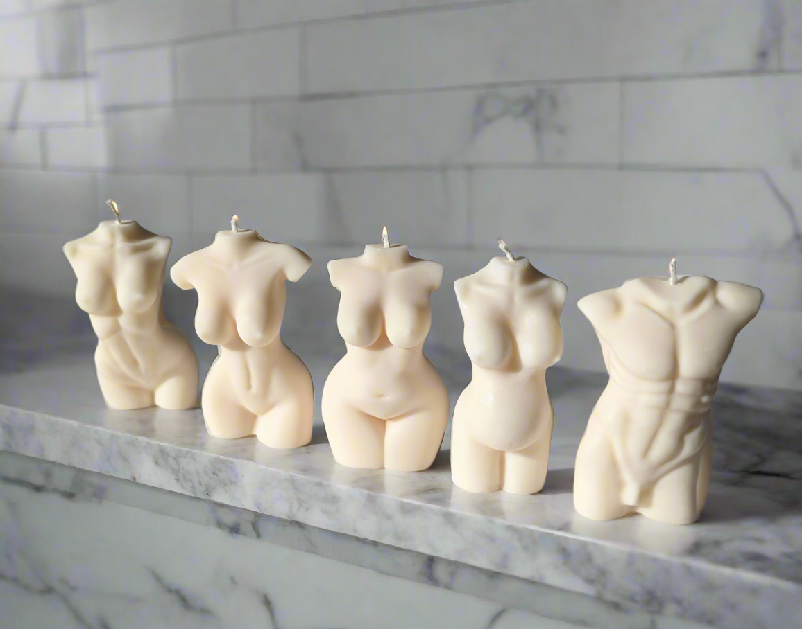 Female Body Candles, Male Body, Curvy, Candle, Torso Candle, Soy Wax Candles, Pregnant Candle | Vegan Candle | Decor Candle | Home Decor
