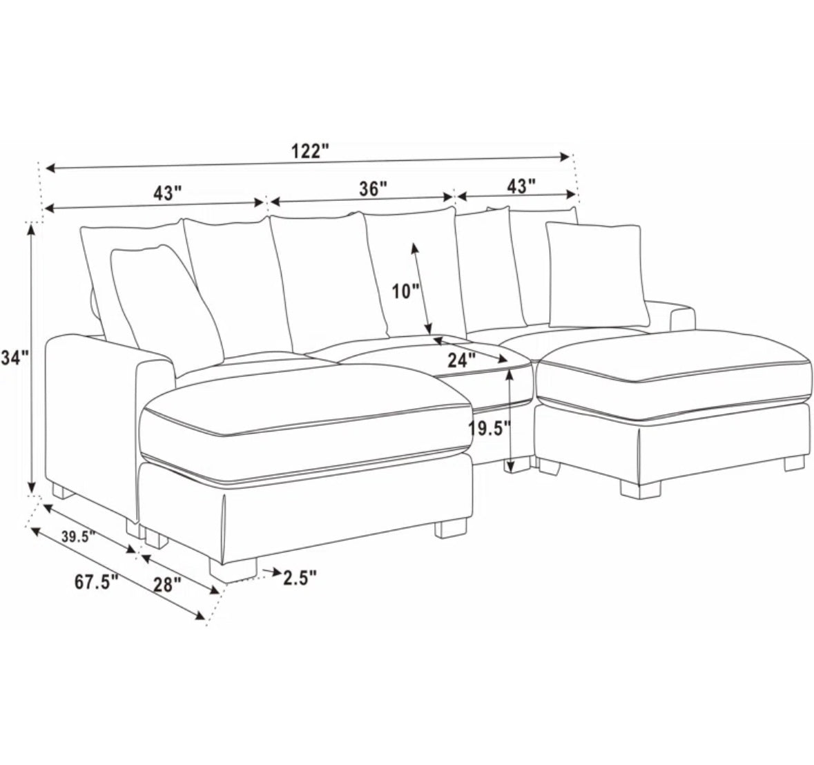 Wynisha 122 Corduroy Sofa