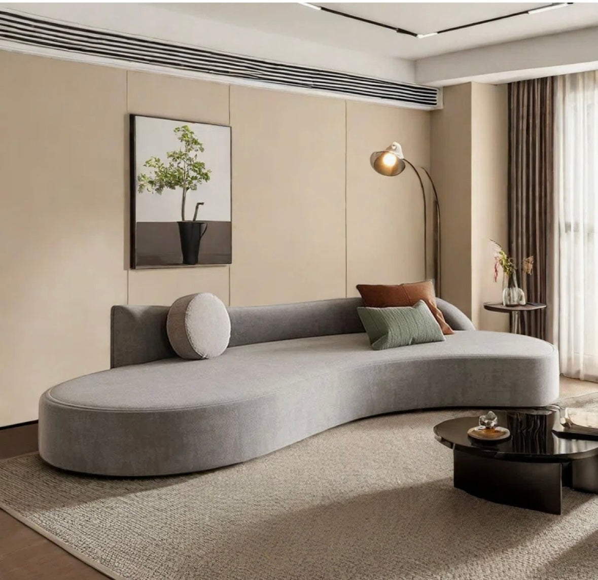 Simple Curved Living Room Sofa