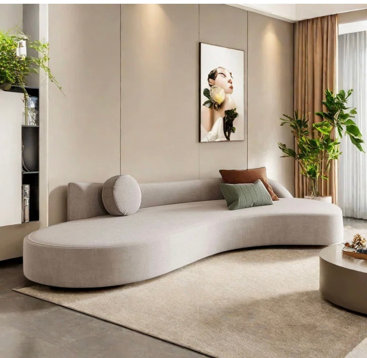 Simple Curved Living Room Sofa