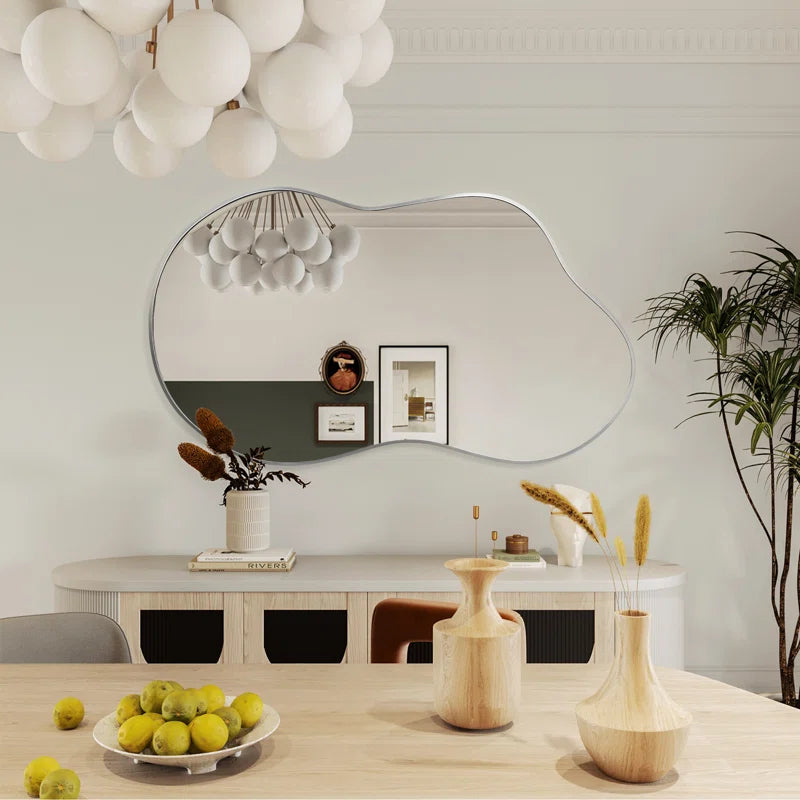 Glayds Metal Asymmetrical Wall Mirror