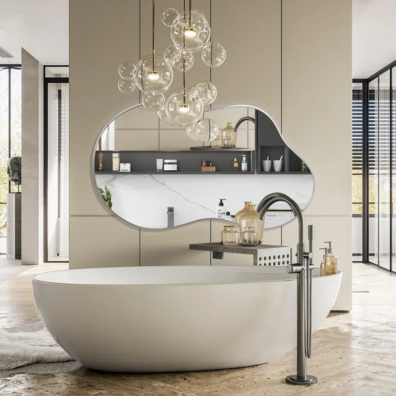 Glayds Metal Asymmetrical Wall Mirror