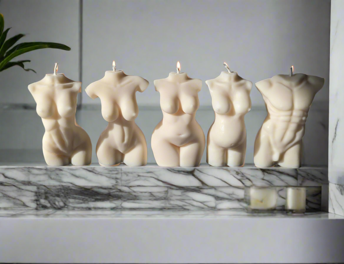 Female Body Candles, Male Body, Curvy, Candle, Torso Candle, Soy Wax Candles, Pregnant Candle | Vegan Candle | Decor Candle | Home Decor