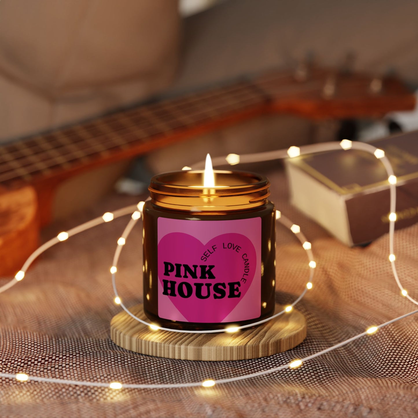 Scented Soy Candle (Multi-Size, Amber Jar)