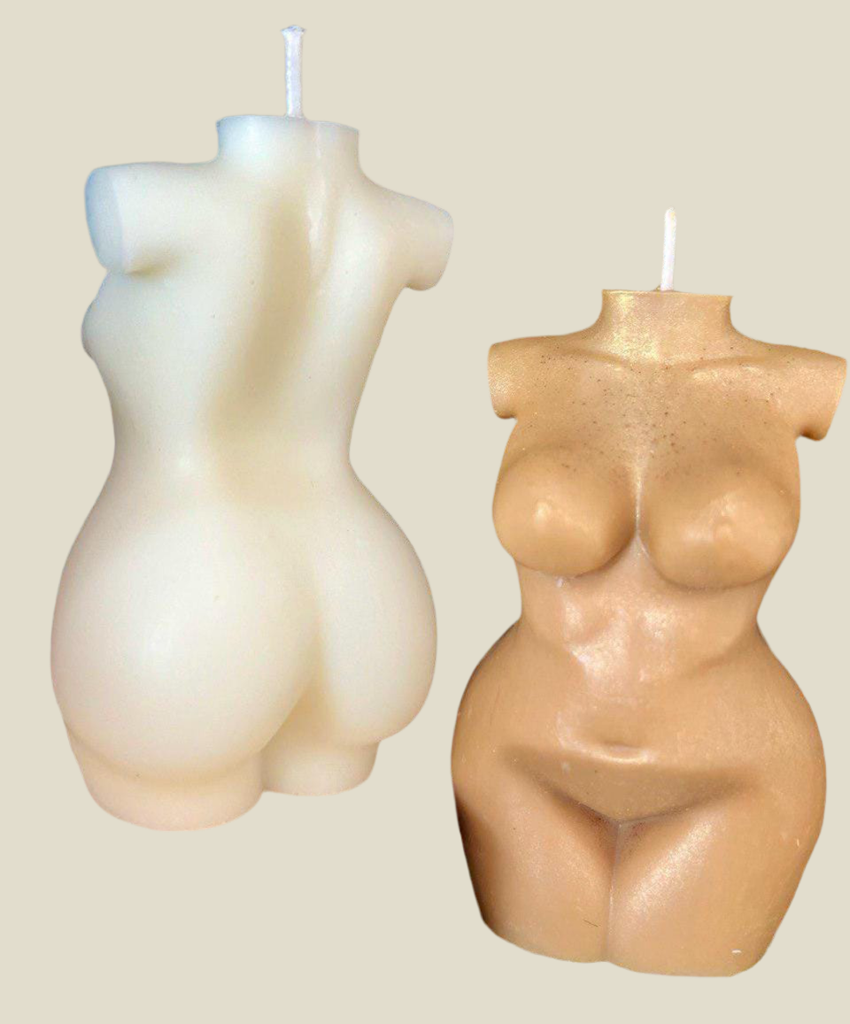 Curvy & Defined Male and Female Torso Candles|Women and Man candle|Perfect Valentine’s, Bachelor and Bachelorette Gifts |Stylish Home Decor