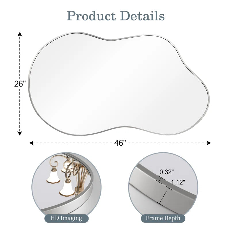 Glayds Metal Asymmetrical Wall Mirror